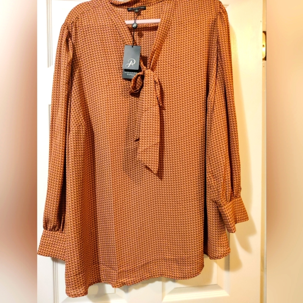 Adrianna Papell long sleeve shirt 3xl